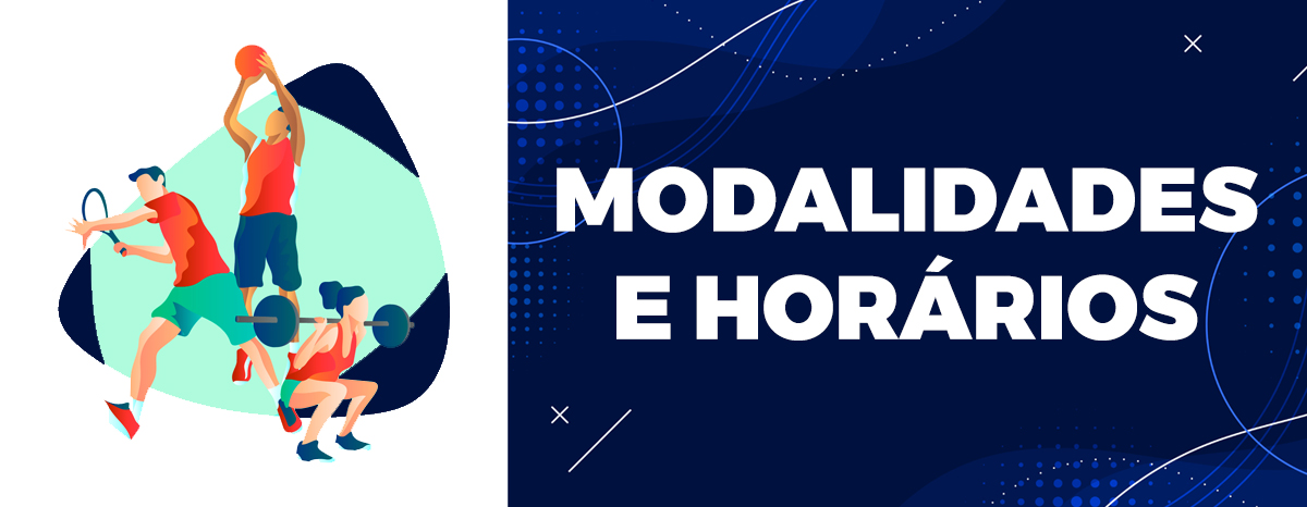 Horários e modalidades – banner site